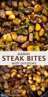 Asian Steak Bites And Potatoes Asian Steak Bites Beef Recipes Easy Beef Recipes For Dinner