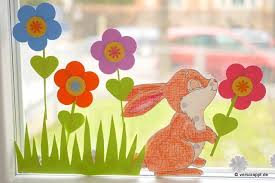 Gestanzte Fensterdekoration Fur Fruhling Und Ostern Verscrappt De Basteln Fruhling Fensterdeko Basteln Fruhling Ostern Basteln Fruhling Fenster