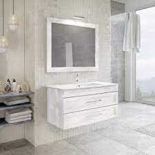 Mobile Bagno Violet 80 100 Cm Arte Povera In Massello Color Grigio E Ardesia Con Lavabo E Specchio Mobile Bagno Bagno Toeletta Bagno