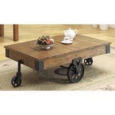 Maybe you would like to learn more about one of these? Coaster Company Rustic Wheeled Wooden Coffee Table 47 X 31 X 16 50 Overstock 10031535