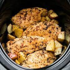 Slow Cooker Herbed Chicken Potatoes Recipe Yummly Recipe Crockpot Recipes Easy Chicken Crockpot Recipes Crockpot Recipes Slow Cooker