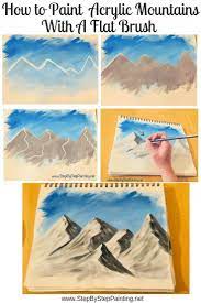 Da bei arbeiten mit pastellkreide die farbe. Wie Man Berge Malt Schritt Fur Schritt Malen Berge Malen Schritt Idee Farbe Kunstproduktion Gemalde Auf Leinwand