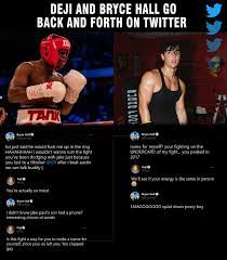 A new boxing event is taking place in june and it's being dubbed as the battle. Youtube Boxing On Twitter Deji And Bryce Hall Go Back And Forth On Twitter If Deji And Bryce Hall Both Win Their Boxing Matches On June 12th Would Yous Like To