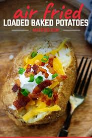Serve immediately with desired toppings. Super Easy Air Fryer Baked Potato Recipe Airfried Com