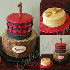 Black And White Checkered Cake Lumberjack Buffalo Plaid Themed Cake Smash Cake Buttercream Frosting Fondant Detail Cake Smash Lumberjack Birthday Party Cake