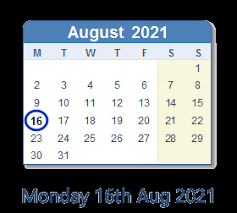 We did not find results for: 16 August 2021 Calendar With Holidays And Count Down Aus