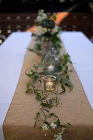 Outdoor Weddings Are Delightful And ѕo Romantic But Uou Will Fast ѕee That It S Not Quite Burlap Wedding Decorations Table Runners Wedding Burlap Wedding Table