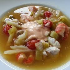 Bouillabaisse Mit Rouille Rezept Fischsuppe Lebensmittel Essen Suppe