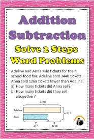 Addition Subtraction Worksheets 2 Steps Word Problems 3rd 4th Grade Bar Models Addition And Subtraction Addition And Subtraction Worksheets Subtraction