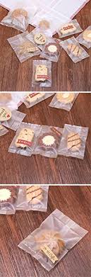 Packaging For Baked Goods Ulaky 100pcs Translucent Frosted Biscuit Bag Frosted Translucent Thick Self Adhesive Cookie Clear Pla Snack Wrap Baked Goods Cookies