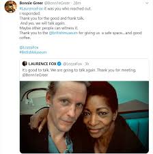 Retired and living in bermuda. Marcus Ryder Mbe On Twitter A Short Thread On The Picture Of Bonnie Greer And Laurence Fox Bonnie Greer Was Wrong To Meet Him The Way She Did And Pose For A