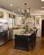 Shaker White Kitchen Black Island