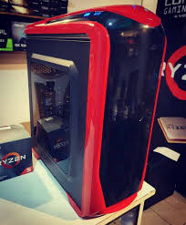 GABINETE GAMER E-VIEW BEYOND C303A ROJO (SIN FUENTE)