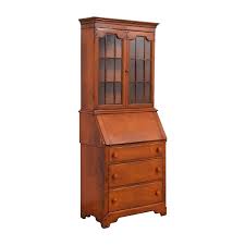 65 Off Antique Pine Secretary Desk With Pull Out Tray Storage