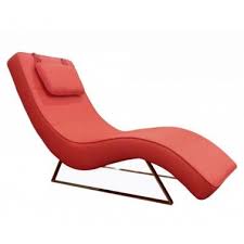 modern red leatherette chaise lounge soho kreslo