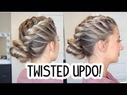 Quick Easy Everyday Twisted Updo Short Medium And Long Hairstyles Youtube Easy Updo Hairstyles Easy Hair Updos Work Hairstyles