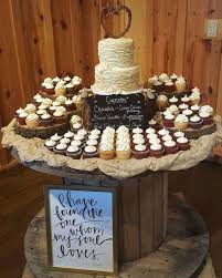 100 Rustic Wedding Ideas Ruffle Wedding Cake With Cupcakes Country Barn Wedding Theme Wedding Cake Display Country Wedding Cakes Wedding Cake Rustic