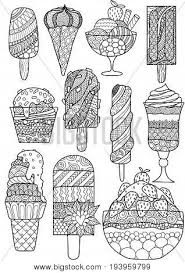 So, we decided to prepare some nice ice cream coloring pages. Big Set Zendoodle Vector Photo Free Trial Bigstock