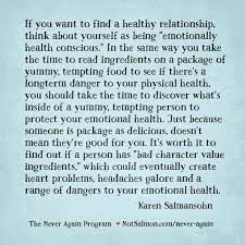 If You Want To Find A Healthy Relationship - Notsalmon
