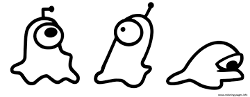 A coloring page of slug. Among Us Pet Slug Coloring Pages Printable