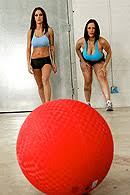 The king zilla proudly presents: Angelina Valentine Shares Cock With Carmella Bing After A Game Of Dodge Ball