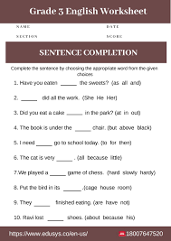 These worksheets contain reading assignments for your seventh grade students. Grade 3 English Grammar Novocom Top