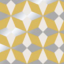 Geometric Wallpaper Yellow White Silver Metallic Shimmer Modern Fine Decor Nova Ebay Geometric Wallpaper Geometric Wallpaper Mustard Geometric Wallpaper Rose Gold
