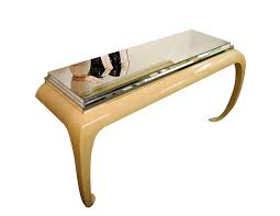 1970s era serge roche style mirrored console table with matching wall mirror by gampel stoll. Vintage Gampel Stoll Mirror Console Modernism