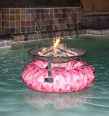 Sing camp fire songs as you soak up the summer evening. The Floating Fire Pit Comes In Pink Camo Green Camo Blue Neon Green And Orange Fire Pit Cool Fire Pits Modern Outdoor Firepit