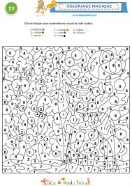 Colorie chaque carré avec la couleur indiquée par le code pour révéler une image. Coloriage Magique 23 A Zones Numerotees Tete A Modeler