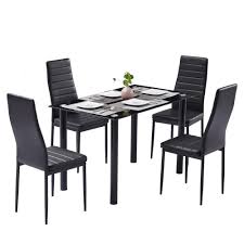 (1.0) stars out of 5 stars 2 ratings, based on 2 reviews. New 5 Piece Glass Dining Table Set 4 Chairs Room Kitchen Breakfast Furniture Us Ebay