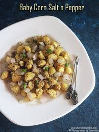 Baby Corn Salt And Pepper Recipe Sharmis Passions Recipe Stuffed Peppers Recipes Salt And Pepper Recipes