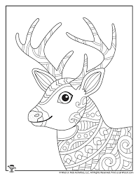 There is one where two deer are minding themselves inside a preservation while a wild fox is spying on them. Adult Coloring Printable Deer Woo Jr Kids Activities