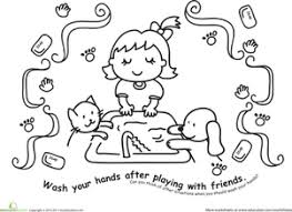 You can now print this beautiful how to wash your hands step by step coloring page or color online for free. Wash Those Hands Color The Hand Washing Scene Worksheet Education Com
