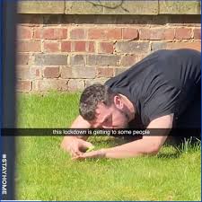 No horseplay, no diving cutting grass with scissors, whilst the great leaders reclining in the golden hallways where we spin, the faithful will be silent [interlude: Woman Films Guy Outside Cutting The Grass With Scissors Facebook