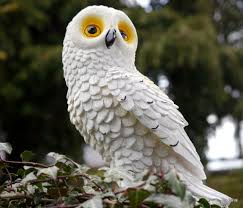 Eule Schneeeule Uhu Kautz Gartendeko Vogel Wildvogel Greifvogel Gartenfigur Wildvogel Gartenfiguren Uhu