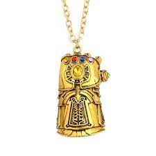Infinity Gauntlet Necklace Marvel Goodies Cosplay Jewelry Marvel Jewelry Crystal Necklace
