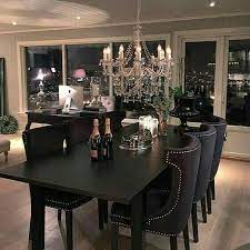 Pin By Melissa Kennedy On Interioŕ Dĕsign Dining Room Design Black Dining Room Gold Dining Room