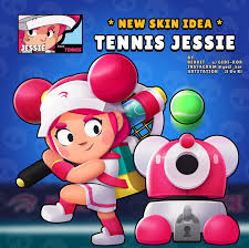 Jessie is a common brawler who is unlocked as a trophy road reward upon reaching 500 trophies. Skin Idea Tennis Jessie Brawlstars