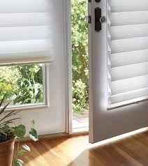 The shade can be opened from either side and it's barely noticeable when fully collapsed. Window Treatments For Sliding Glass Doors Best Door Coverings