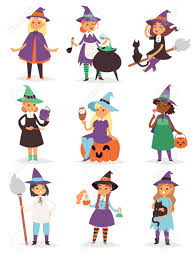 Happy halloween witch chickpeas cartoon character style. Cute Little Halloween Witch Girl Harridan Broom Cartoon Magic Young Character Costume Hat Vector Illustration Royalty Free Cliparts Vectors And Stock Illustration Image 86751228