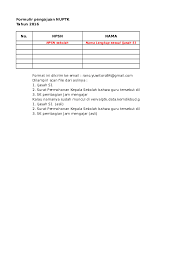 Guru/ptk yang belum punya nuptk, silahkan baca syarat dan cara usul nuptk baru dari pdsp kemdikbud. Xls Formulir Usul Nuptk Sd Muhammadiyah I Tulungagung Academia Edu