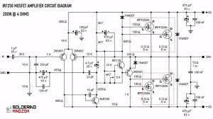 It can deliver 200w at 4 ohm speaker. Irf250 Mosfet Amplifier Circuit Diagram Soldering Mind