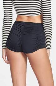 Vitamin A Marilyn Ruched High Waist Swim Shorts Nordstrom Garotas Magras Roupa De Banho Biquinis Bordados