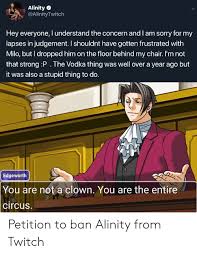 Maybe you would like to learn more about one of these? Alinity Hey Everyone I Understand The Concern And I Am Sorry For My Lapses In Judgement I Shouldnt Have Gotten Frustrated With Milo But I Dropped Him On The Floor Behind My