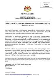 Kenyataan Media Menteri Kewangan Jabatan Penerangan Malaysia Facebook