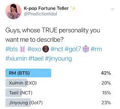 Our 100% free rmvb to rm converter allows you to change the format of your video file without the need to download the program. K Pop Fortune Teller On Twitter Guys Rm Won The Poll Here Is The Description Of His True Personality Btsmama2018 Rm Bts