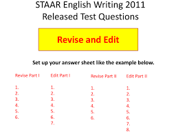 Released test forms that were administered online are released as practice tests. Staar English Ii Writing 2011 Released Test Studyslide Com