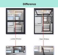 bündig montiertes Fenster Flügelfenster Anpassbares Konzessionsfenster,  Schuppenfenster aus Aluminiumlegierung mit gehärtetem Glas, bündig  montiertes ...