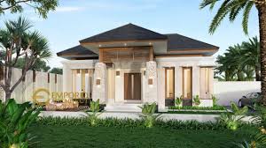 Desain rumah impian model villa sederhana. Desain Rumah Villa 1 Lantai Cek Bahan Bangunan